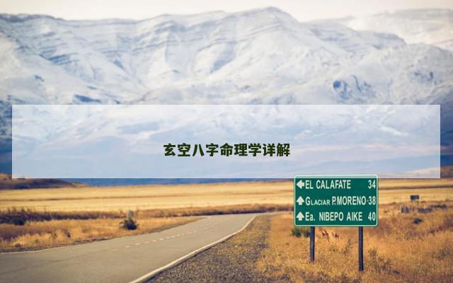 玄空八字命理学详解