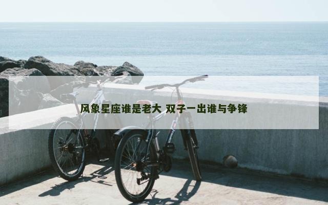 风象星座谁是老大 双子一出谁与争锋