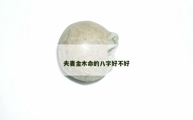夫妻金木命的八字好不好