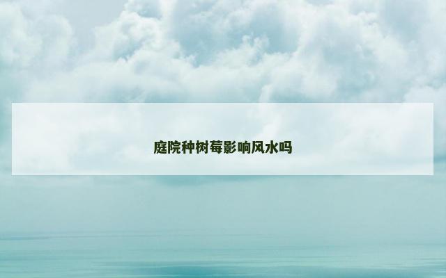 庭院种树莓影响风水吗