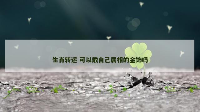 生肖转运 可以戴自己属相的金饰吗