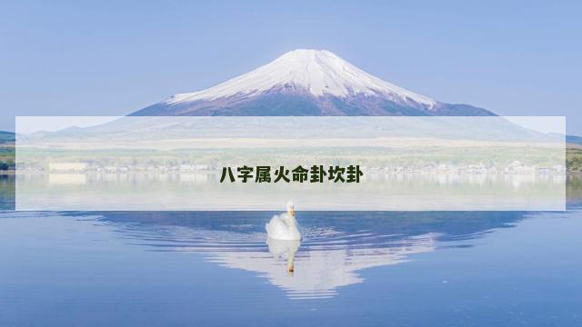 八字属火命卦坎卦