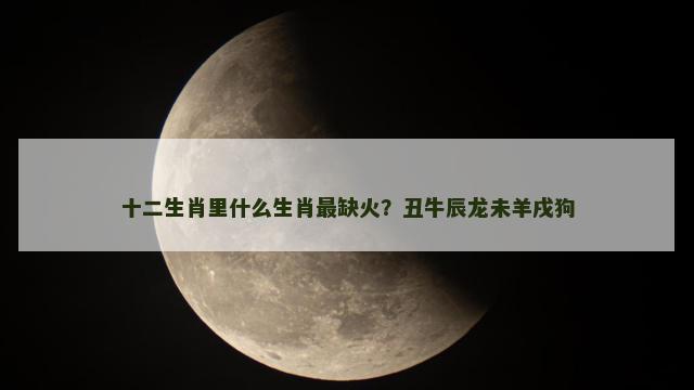 十二生肖里什么生肖最缺火？丑牛辰龙未羊戌狗