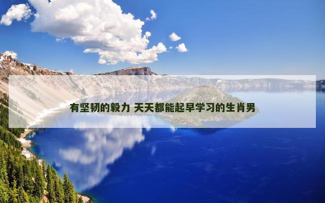 有坚韧的毅力 天天都能起早学习的生肖男