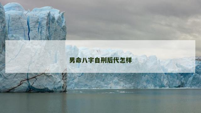 男命八字自刑后代怎样