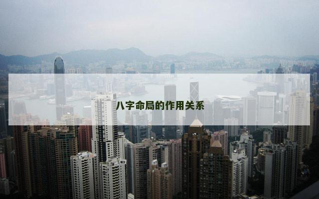 八字命局的作用关系