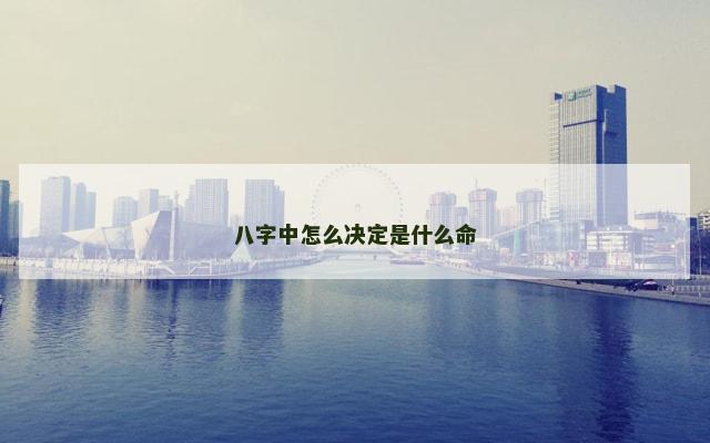 八字中怎么决定是什么命