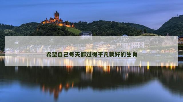 希望自己每天都过得平凡就好的生肖