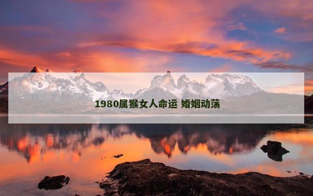 1980属猴女人命运 婚姻动荡