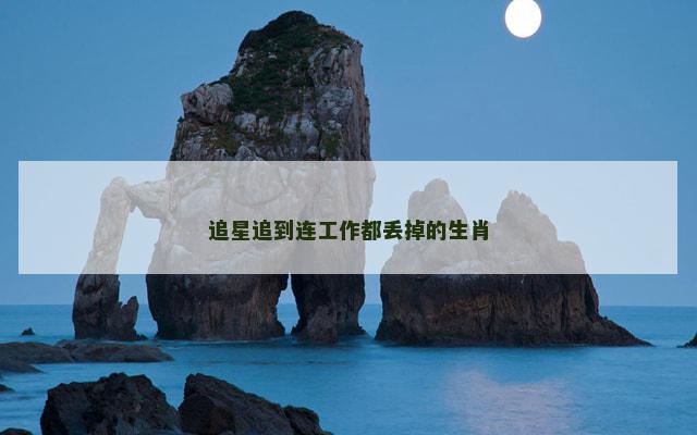 追星追到连工作都丢掉的生肖