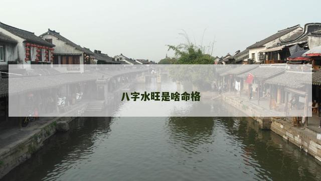 八字水旺是啥命格