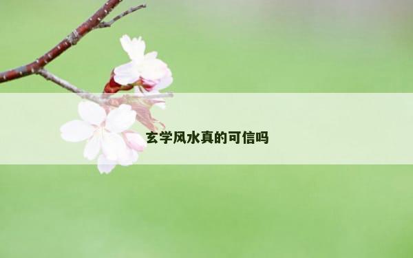 玄学风水真的可信吗