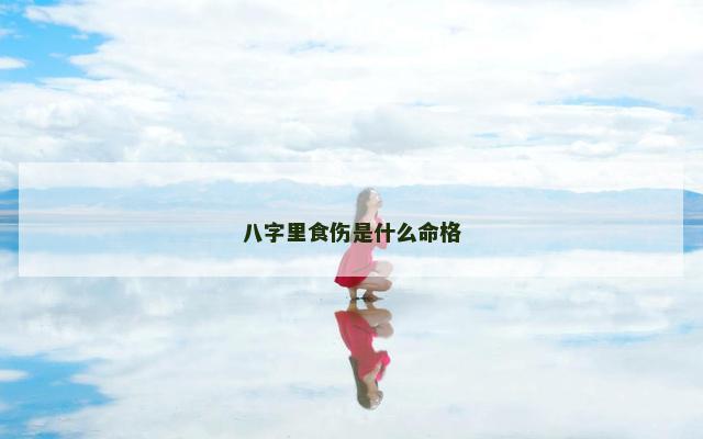 八字里食伤是什么命格