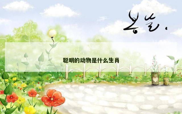 聪明的动物是什么生肖