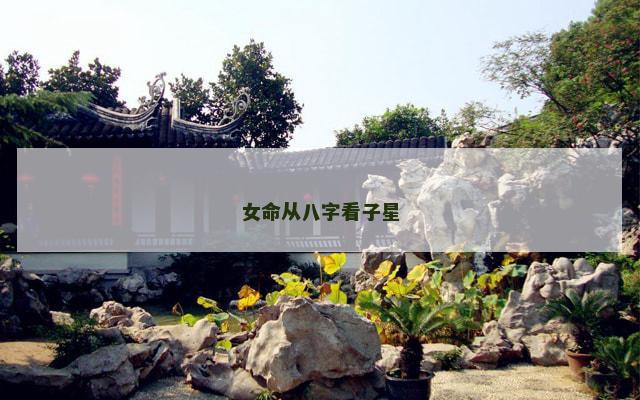 女命从八字看子星