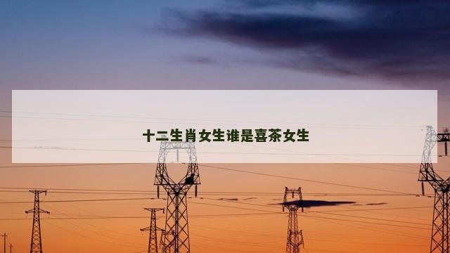 十二生肖女生谁是喜茶女生