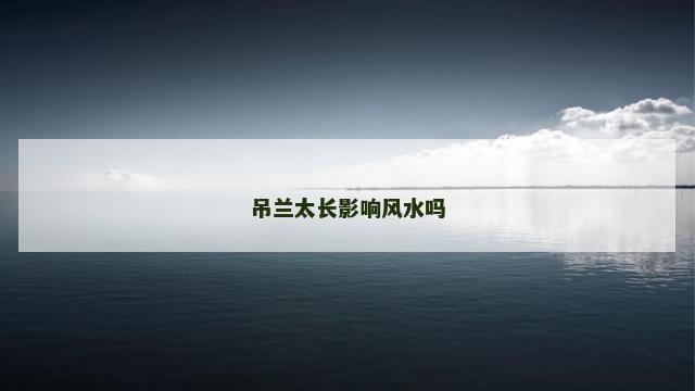 吊兰太长影响风水吗