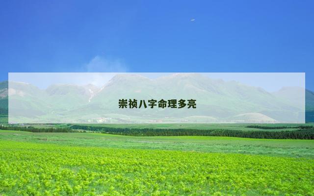崇祯八字命理多亮