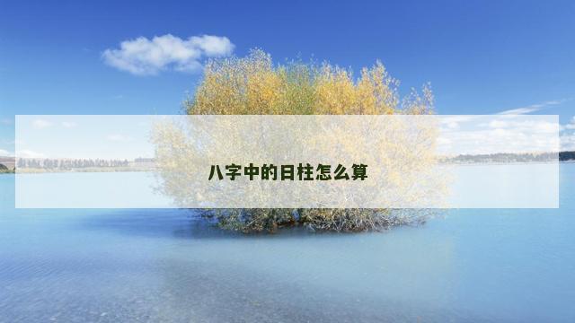 八字中的日柱怎么算