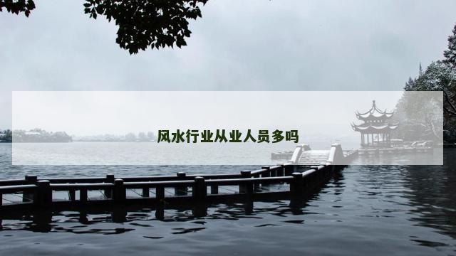 风水行业从业人员多吗