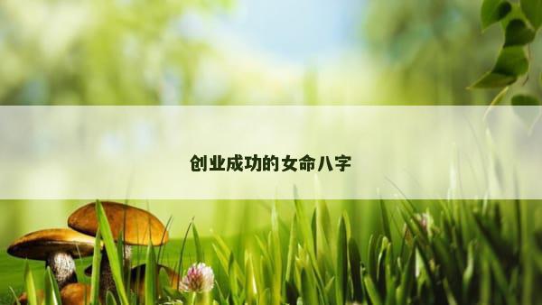 创业成功的女命八字