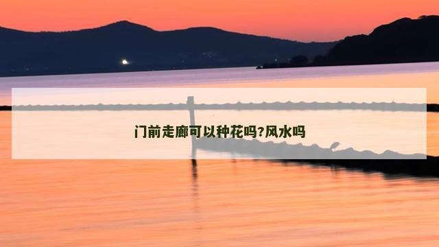 门前走廊可以种花吗?风水吗