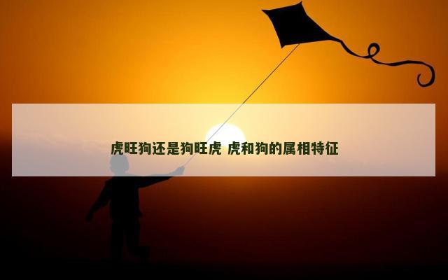 虎旺狗还是狗旺虎 虎和狗的属相特征