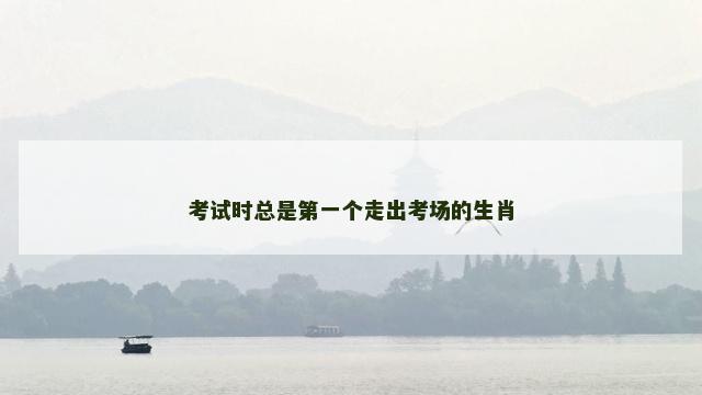 考试时总是第一个走出考场的生肖