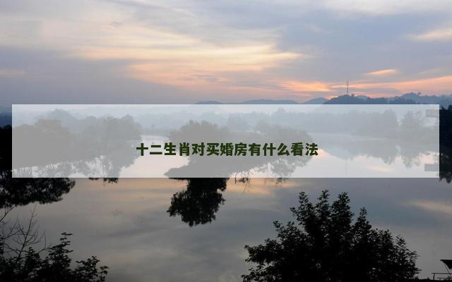 十二生肖对买婚房有什么看法