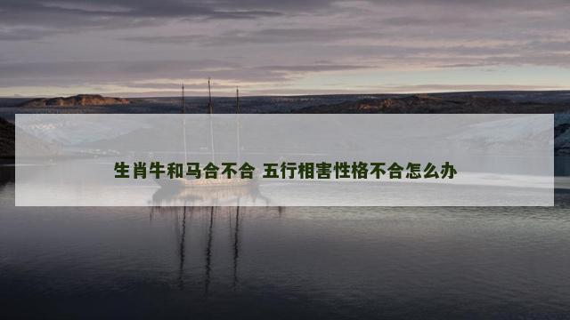 生肖牛和马合不合 五行相害性格不合怎么办
