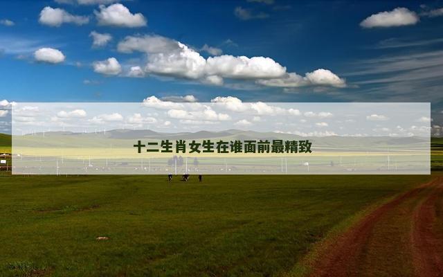 十二生肖女生在谁面前最精致