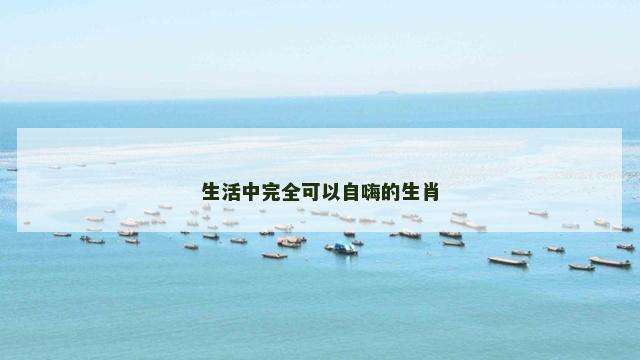 生活中完全可以自嗨的生肖