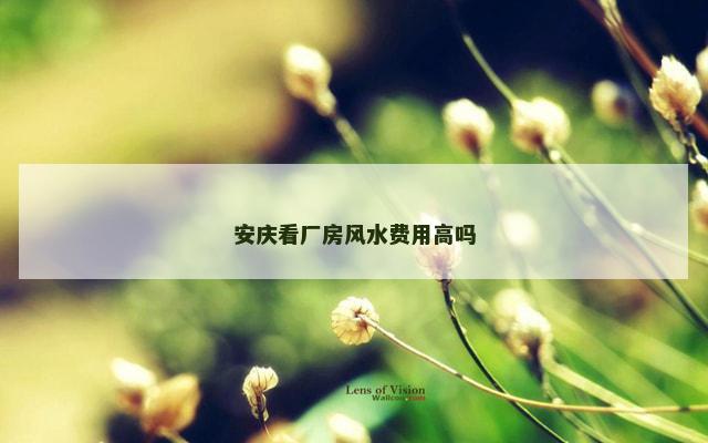 安庆看厂房风水费用高吗