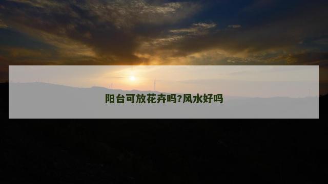 阳台可放花卉吗?风水好吗