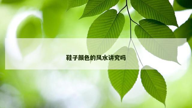 鞋子颜色的风水讲究吗