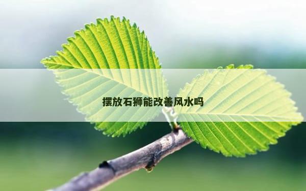 摆放石狮能改善风水吗