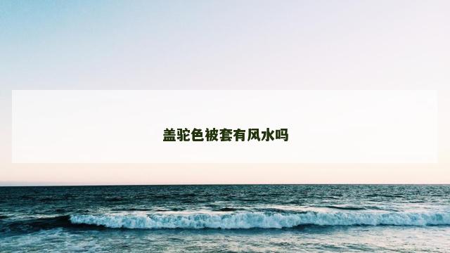 盖驼色被套有风水吗