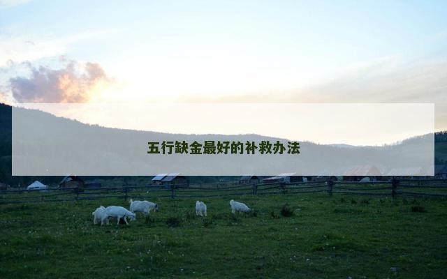 五行缺金最好的补救办法