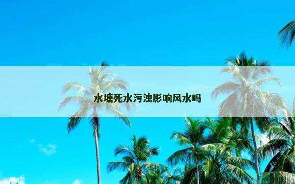 水塘死水污浊影响风水吗