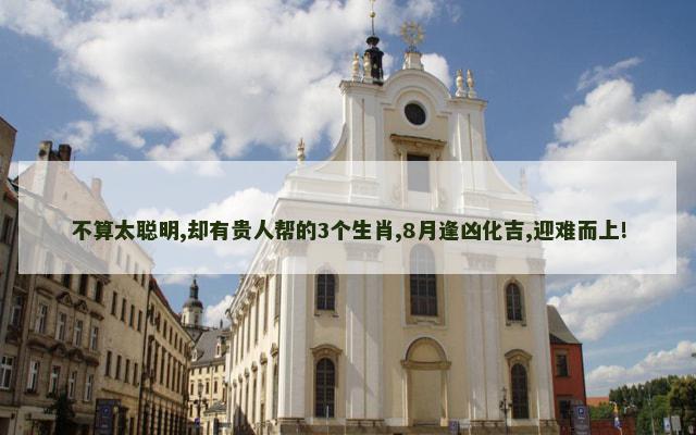 不算太聪明,却有贵人帮的3个生肖,8月逢凶化吉,迎难而上!