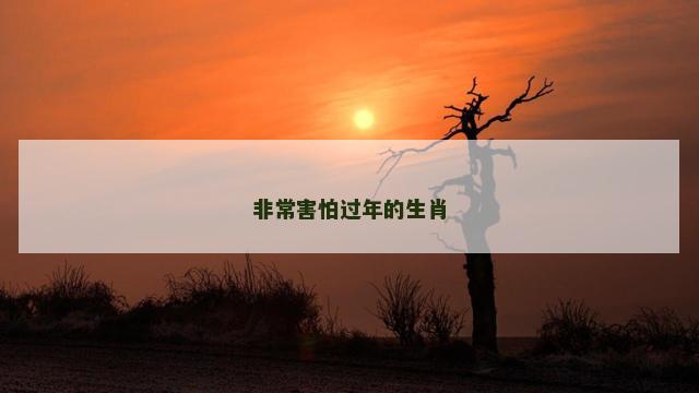 非常害怕过年的生肖