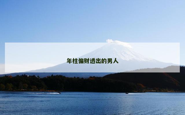 年柱偏财透出的男人