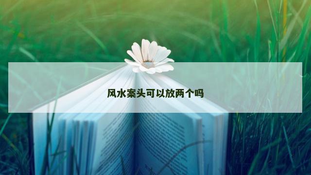 风水案头可以放两个吗
