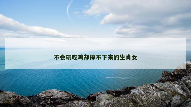 不会玩吃鸡却停不下来的生肖女