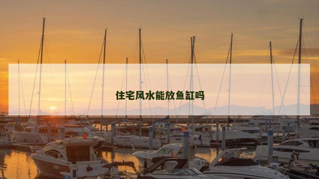 住宅风水能放鱼缸吗