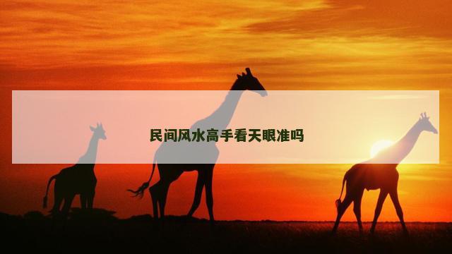民间风水高手看天眼准吗