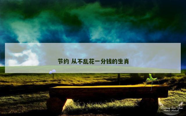 节约 从不乱花一分钱的生肖