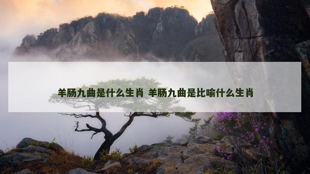 羊肠九曲是什么生肖 羊肠九曲是比喻什么生肖