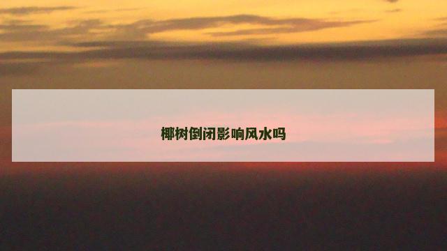 椰树倒闭影响风水吗