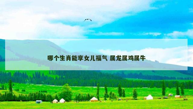 哪个生肖能享女儿福气 属龙属鸡属牛